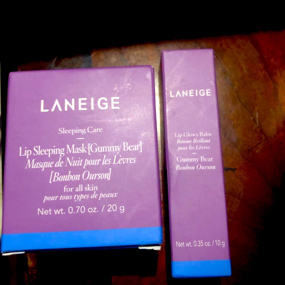 BNIB Laneige Lip Mask & Lip Balm Bundle in shade Gummy Bear
